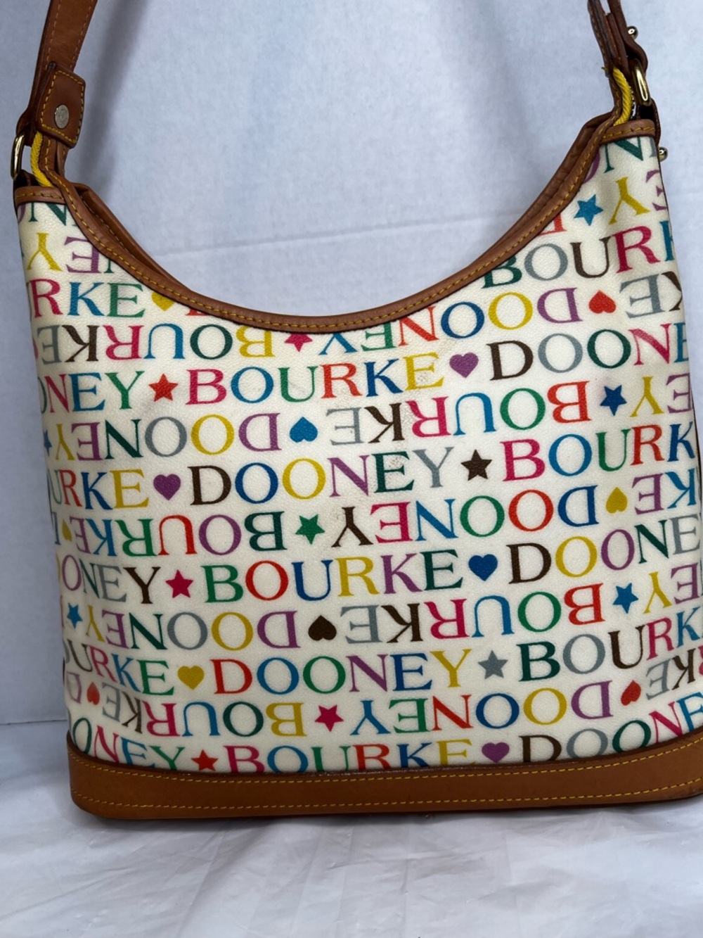 Dooney Bourke Women's Vintage Y2k Rainbow Monogram Serial No. A0142423 - Picture 5 of 15